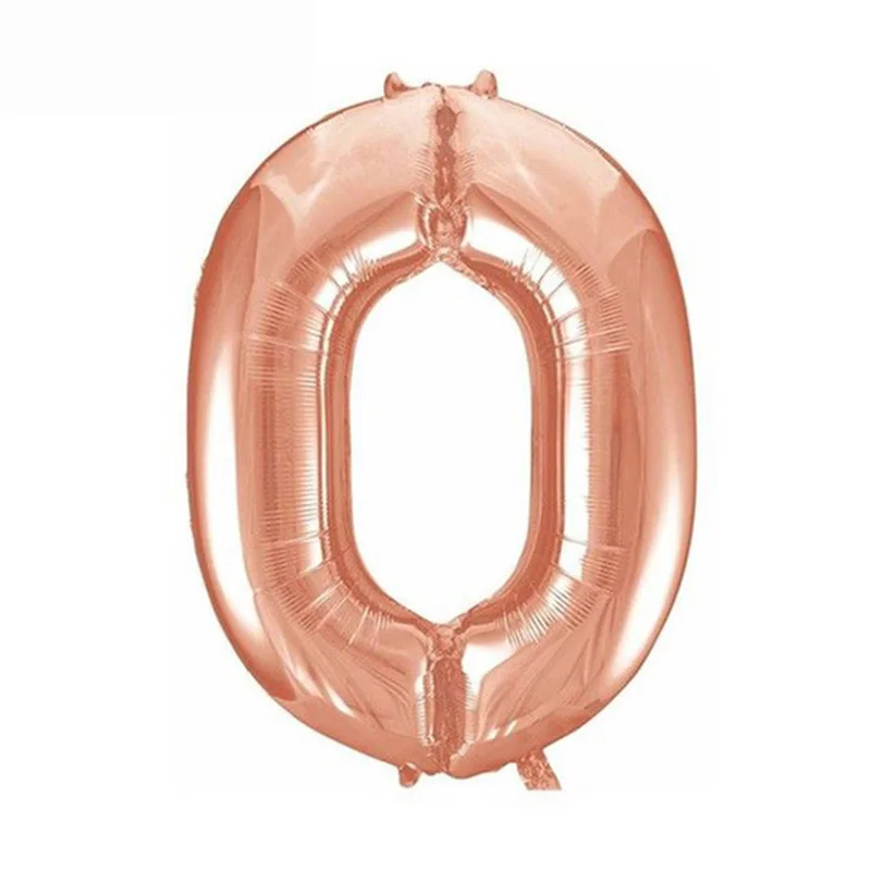 16 дюймов розовое золото цифра фольга цифры шары-цифры воздушный шар iнадувные