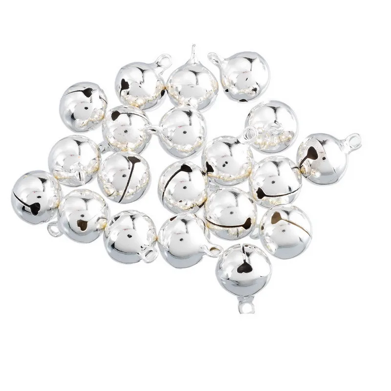 

10mm Jingle Bell Metal Christmas Decoration Jewelry Find 500 pieces / lot