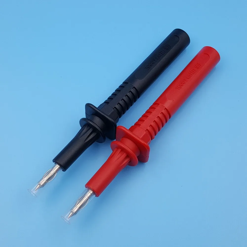 1 пара высокотоковый Безопасный изолированный 4 мм штекер типа банан выдвижная