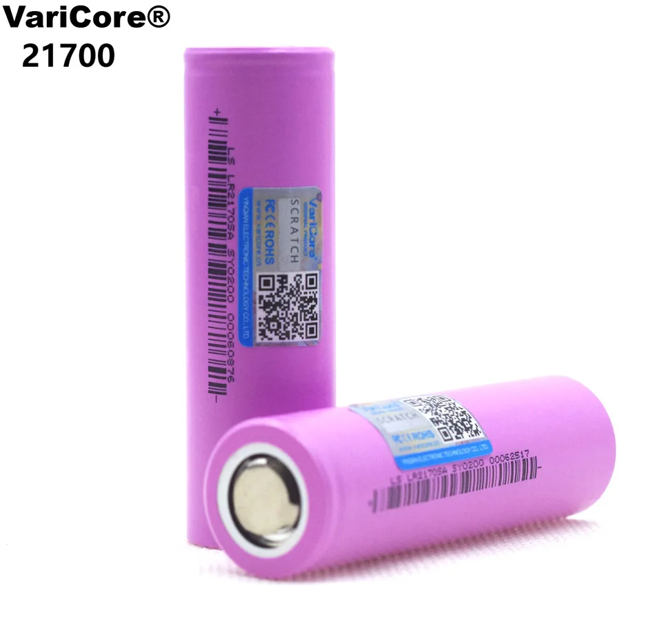 

2 шт., литий-ионные аккумуляторы VariCore 21700, 4000 мАч, 3,7 в, 15 А