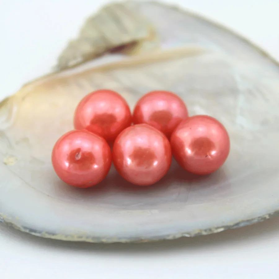 

Charming! 5Pcs/Lot Edison Round Pearls Beads 9-12 mm Big Large Round Pearls High Luster Jewelry Making Birthday Gifts EE088