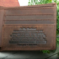 wallet for menengraved leather rfid biflod minimalist front pocket purse gift for husband on birthdayanniversarychristmasday