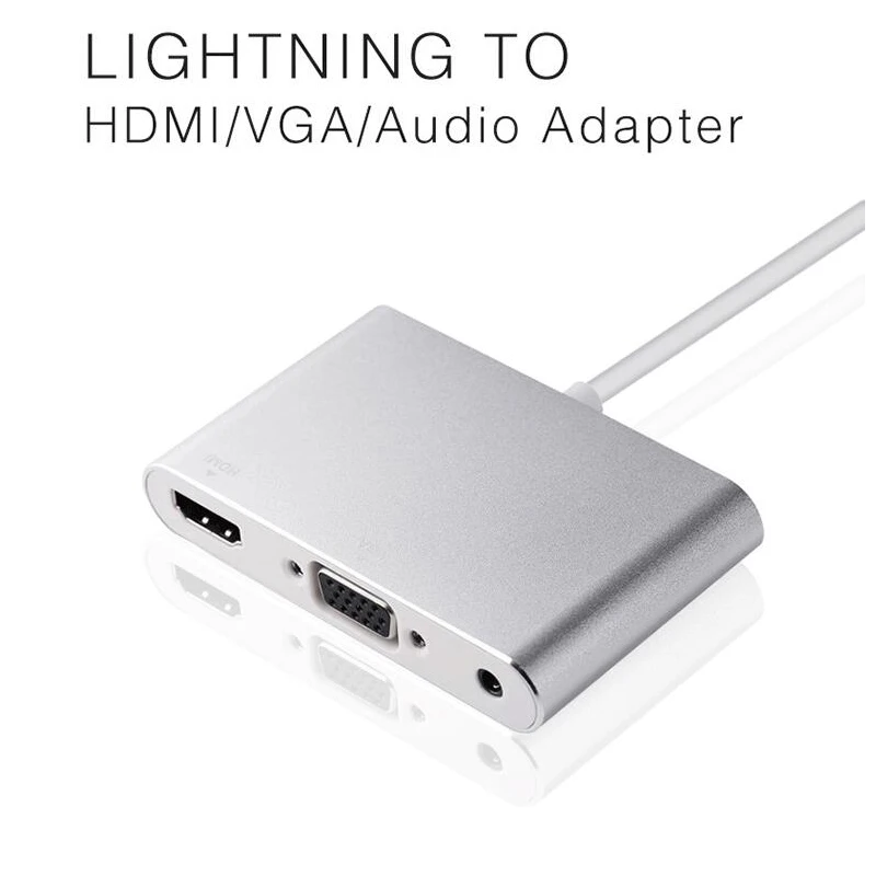 Ingelon HDMI VGA AV адаптер конвертер 4 в 1 Plug and Play для Lightning hdmi Цифровой iPhone зеркало на