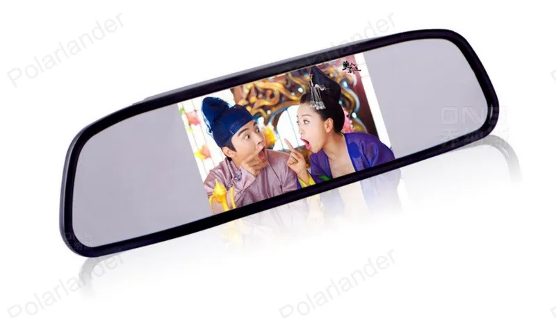 Автомобильный монитор на зеркало заднего вида с 2-мя видеовходами | Автомобили и