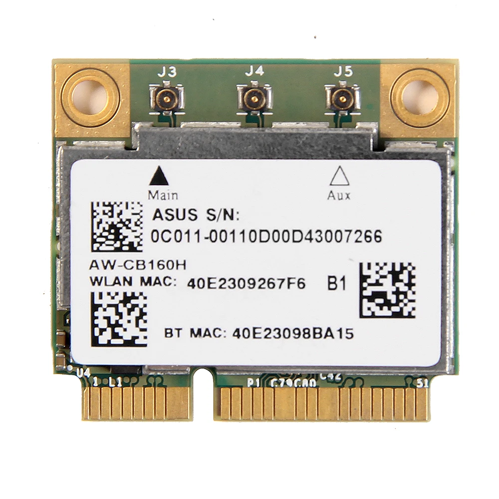 Мини карта PCI E Wlan 1300 Мбит/с для Azurewave AW CB160H 802.11ac/abgn Wi Fi + Bluetooth 4 0 Broadcom BCM94360HMB 3
