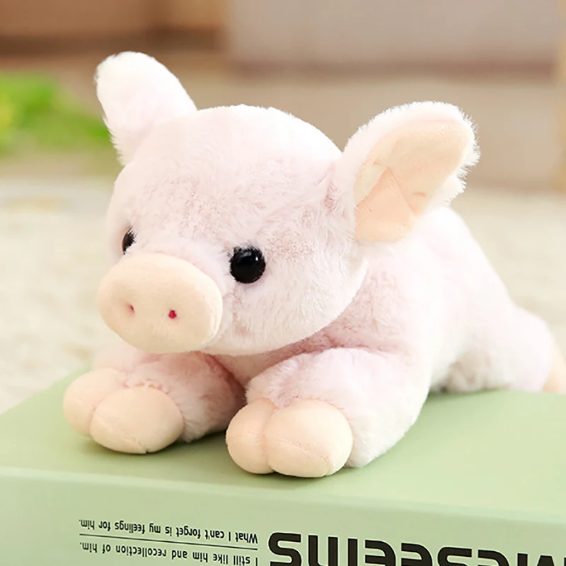 

Candice guo plush toy stuffed doll cartoon animal pink lay pig funny piggy model pillow cushion baby present birthday gift 1pc