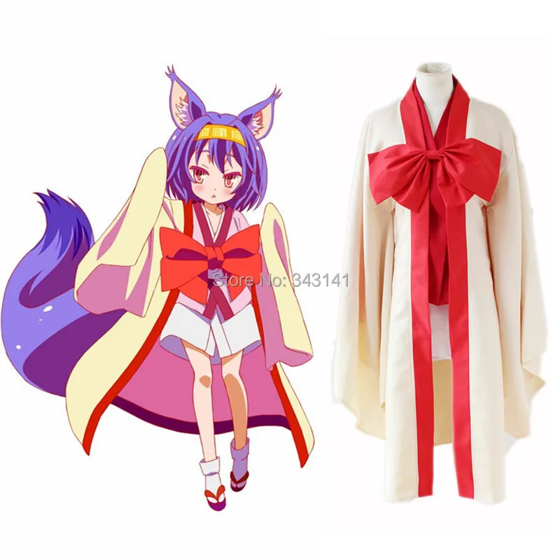 Аниме No Game Life Hatsuse Izuna Косплей Костюм Кимоно vestidos включает головную повязку + лисьи