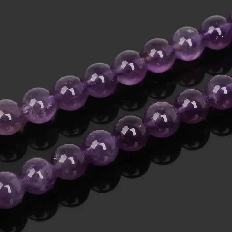 NiceBeads, 4, 6, 8, 10 мм, фиолетовые бусины, Натуральный Камень Amythest, бусины для рукоделия, свободные бусины для женщин, бисер для изготовления ювелирных изделий, пряди, сделай сам