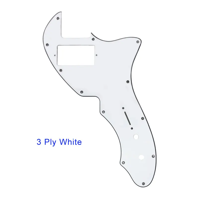 3Ply White Pleroo пользовательские гитарные части-для США Thinline Tele 69 гитарная накладка с PAF хамбакером царапина пластины, Многоцветный выбор - Цвет: 3Ply White