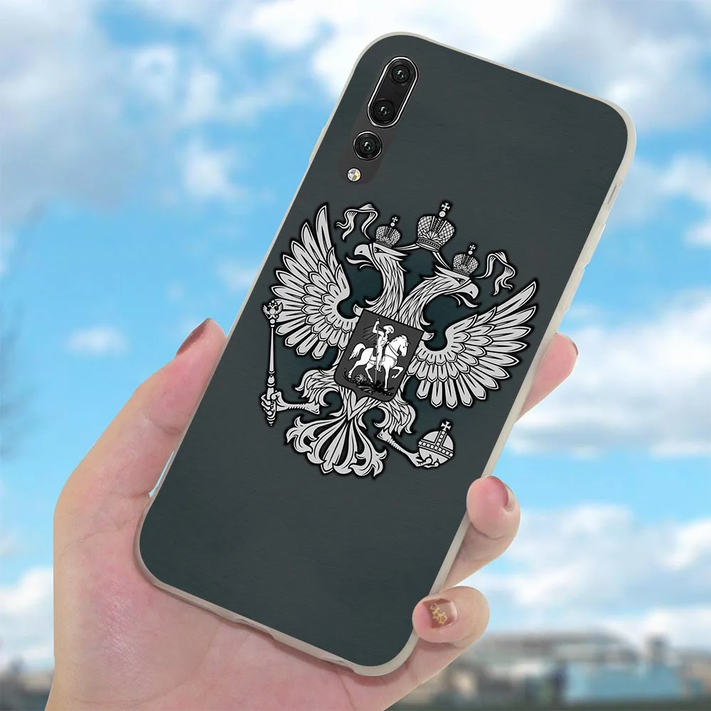 Мягкий чехол из ТПУ с флагом Российской Федерации для Mate 10 Lite Huawei P8 чехлы P10 P20 Pro P