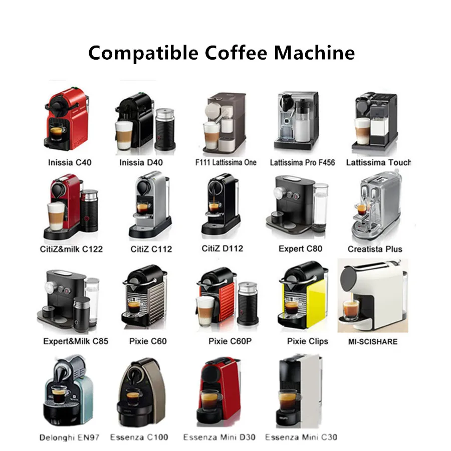 2 в 1 использование Recargables фильтр для кофе из нержавеющей стали Nespresso многоразовые капсулы 3 шт.+ 120 уплотнения многоразовые для мини-эссенца