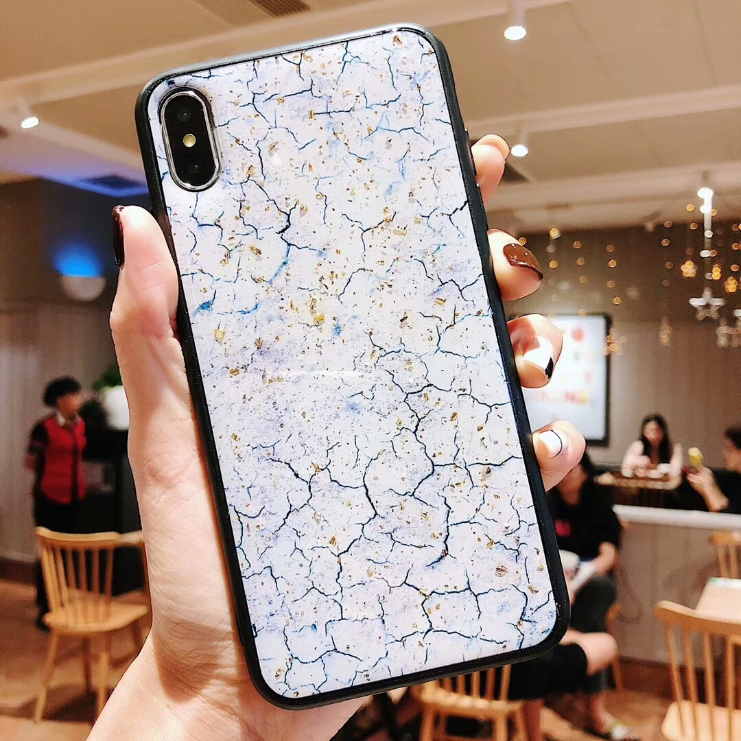 Platinum Drop Gel Phone Cases For iphone X 6 7 8 Case Luxury Emerald Purple Pink Shining Cover Plus Cpa |