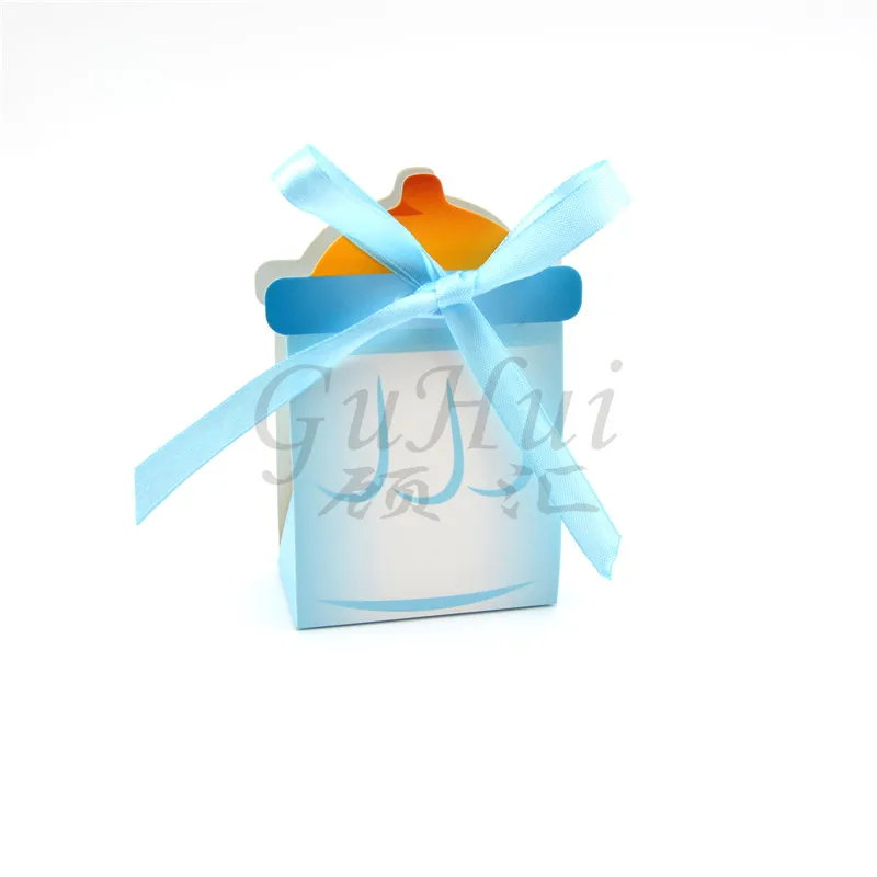 50 шт./лот бутылка для молока коробка конфет розовый девочка синий мальчик душ