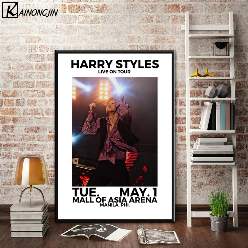 Harry Styles World Tour Live Cover история художественный постер Картина Настенная картина домашний декор, плакаты и принты