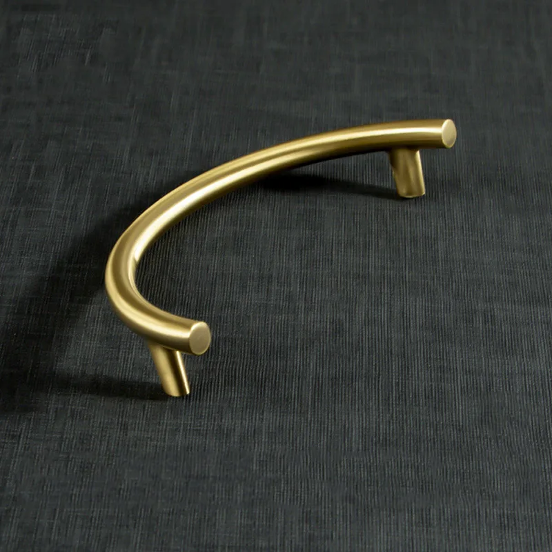 Semi-circular Brass Knob/Handle Chinese Style Cabinet/Bookcase Handles Drawer Pull Golden Furniture Handle
