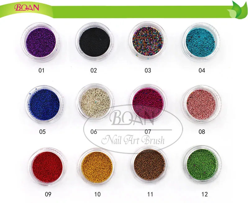 Новое поступление 12 видов цветов икры бисер для ногтей блестящий порошок дизайна