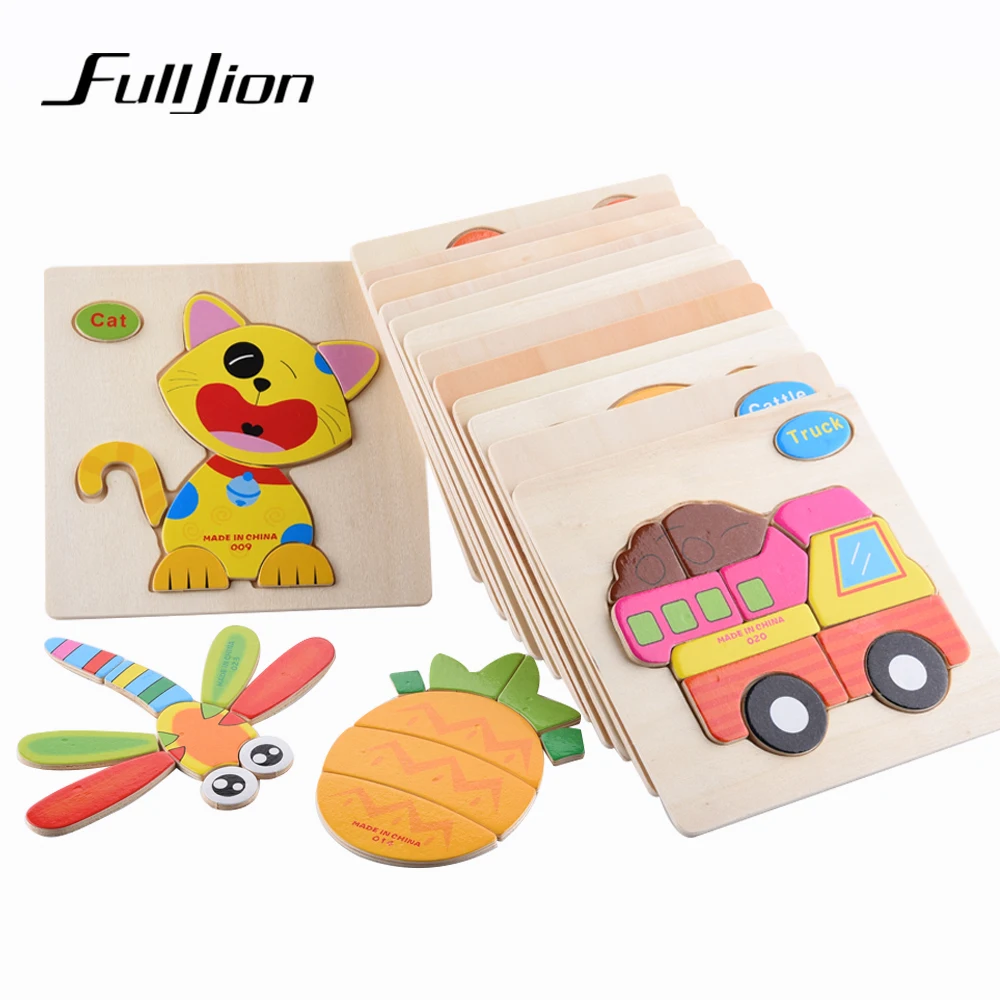 Fulljion Обучающие Развивающие деревянные игрушки 3d головоломка детский подарок