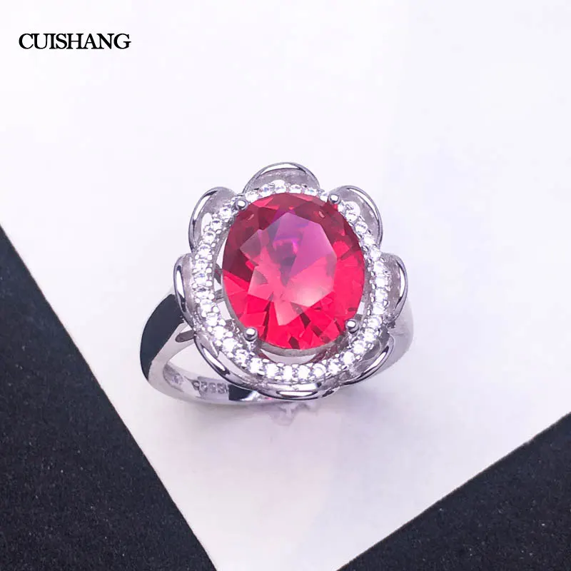 CSJ новые дизайнерские красные рубиновые кольца из стерлингового серебра 925 пробы