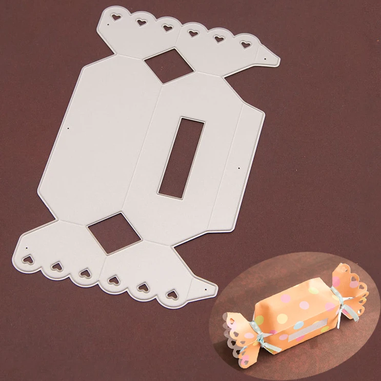 3D милая конфетная коробка металлические режущие штампы трафареты для DIY