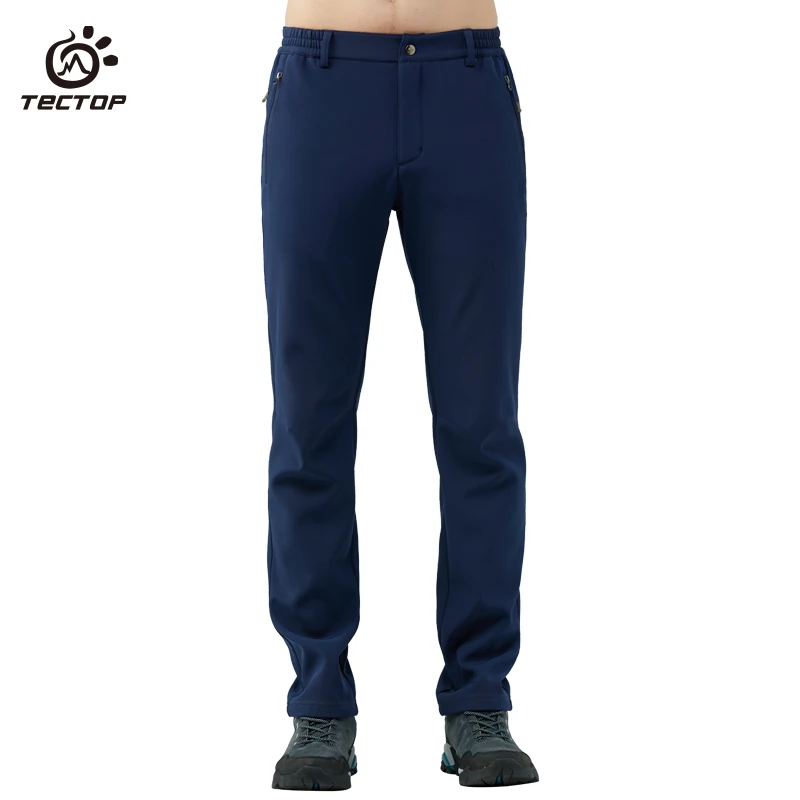 Men Navy Tectop уличные брюки мужские женские Мягкие штаны осенние и зимние теплые уличные походные брюки толстые водонепроницаемые ветрозащитные - Цвет: Men Navy