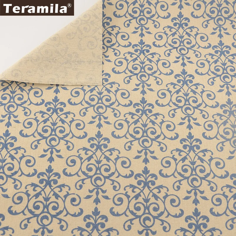 Лен Ткань Вышивание Материал скатерть Подушка сумка Шторы teramila Текстиль для дома