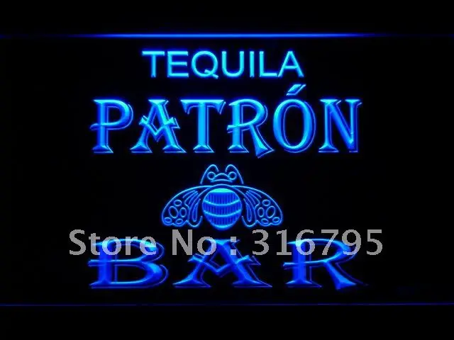 Неоновые светодиодсветодиодный вывески 475 BAR Patron teквила с переключателем