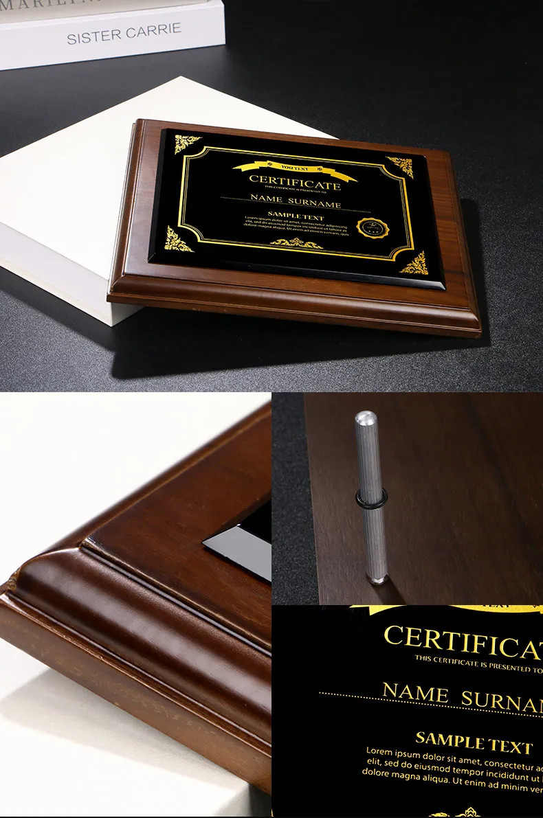 Вечерние приглашения Oscar Editable деревянные награды Oscar Crystal Academy