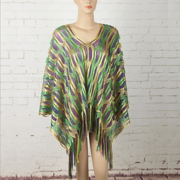 Асимметричный стиль женская накидка оверсайз в полоску пончо Женская куртка без