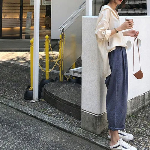 Весна 2019 новый стиль комплект из двух предметов стандартный Однотонный женский