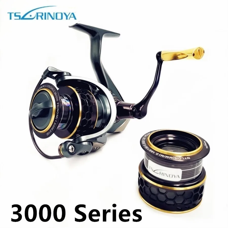 3000 Series TSURINOYA Jaguar 1000 Fishing Spinning Reel 9+1BB Ultra Light Jigging Fishing Reel Spinning Saltwatrer Carp Metal Handle Coil - Цвет: 3000 Series