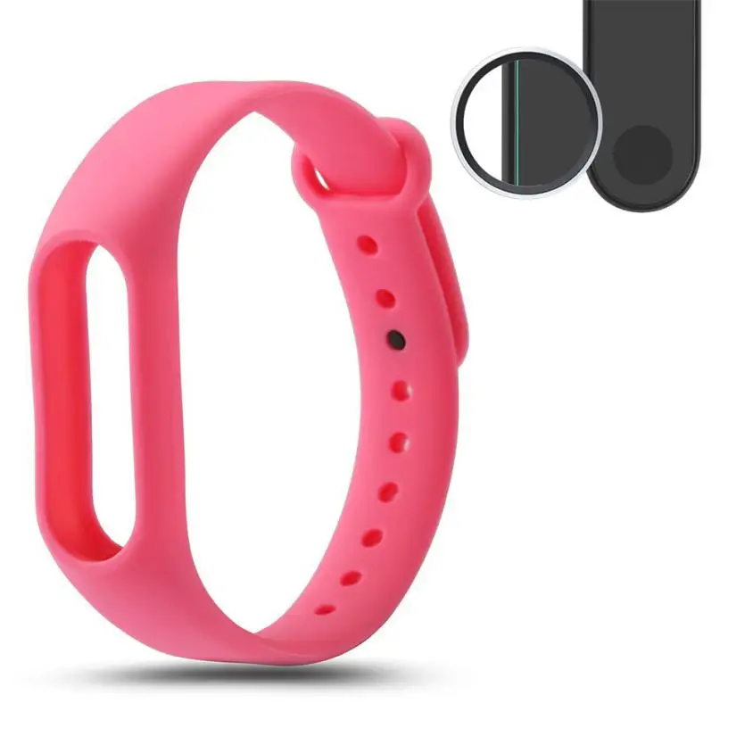 Силиконовый браслет GEMIXI Milanese Loop& 2 шт 0,1 мм HD защитная пленка для Xiaomi Miband2 ремешок для часов Apr13p30