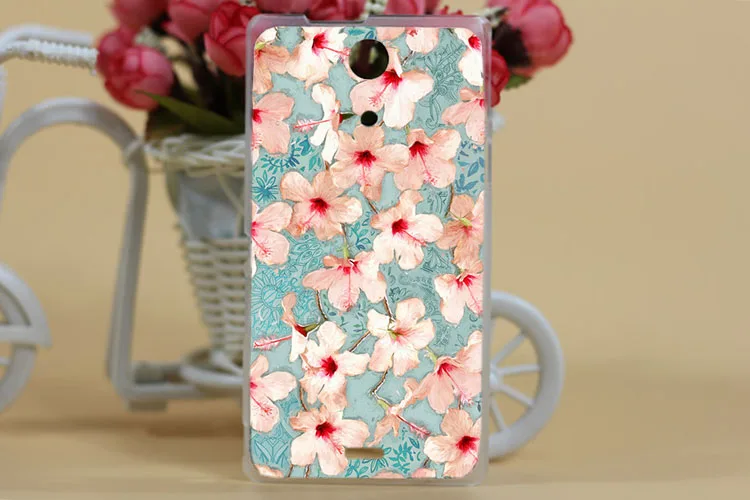 z003 Чехол с красочным принтом для sony Xperia ZR M36H C5502 C5503, защитный чехол с изображением розового дерева для sony ZR M36h, верхний чехол - Цвет: z003