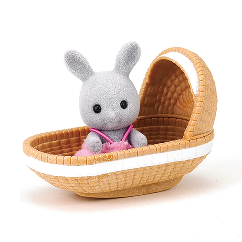Sylvanian Family набор кроликов и колыбели кукольный домик пушистые игрушки фигурки