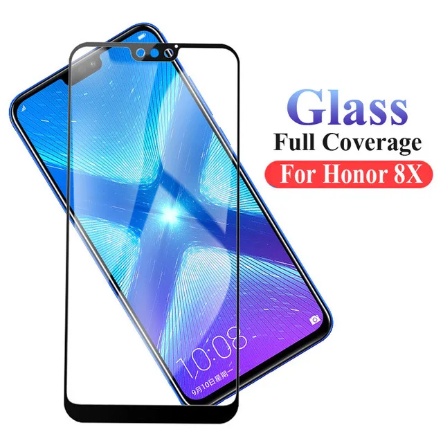 Закаленное стекло 9H с полным покрытием для Huawei Honor 8X Защитная пленка экрана