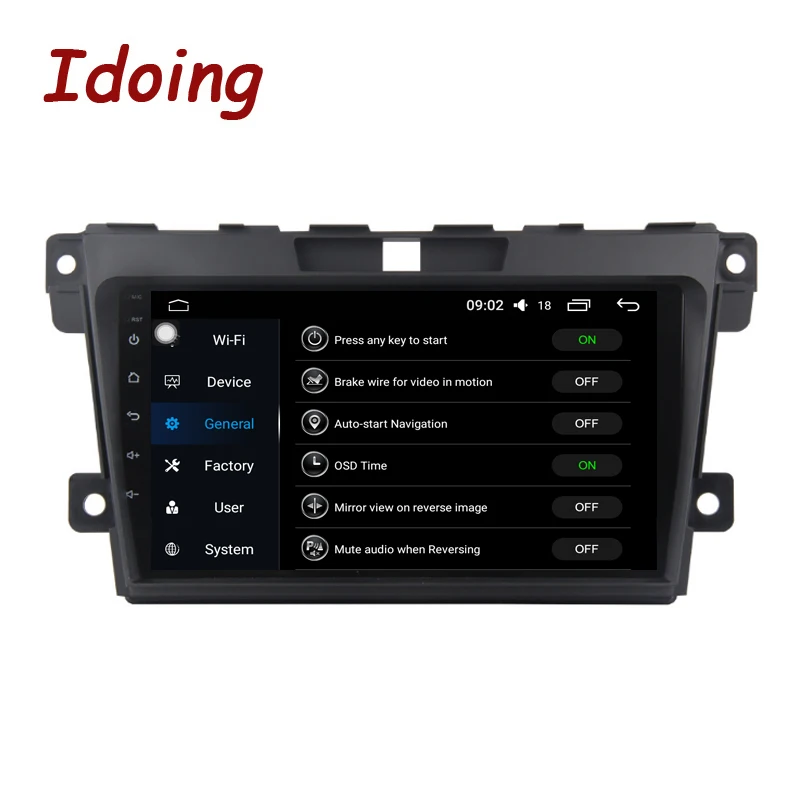 Автомобильный мультимедийный плеер Idoing 1Din 2.5D IPS экран android 8 0 радио Vedio подходит