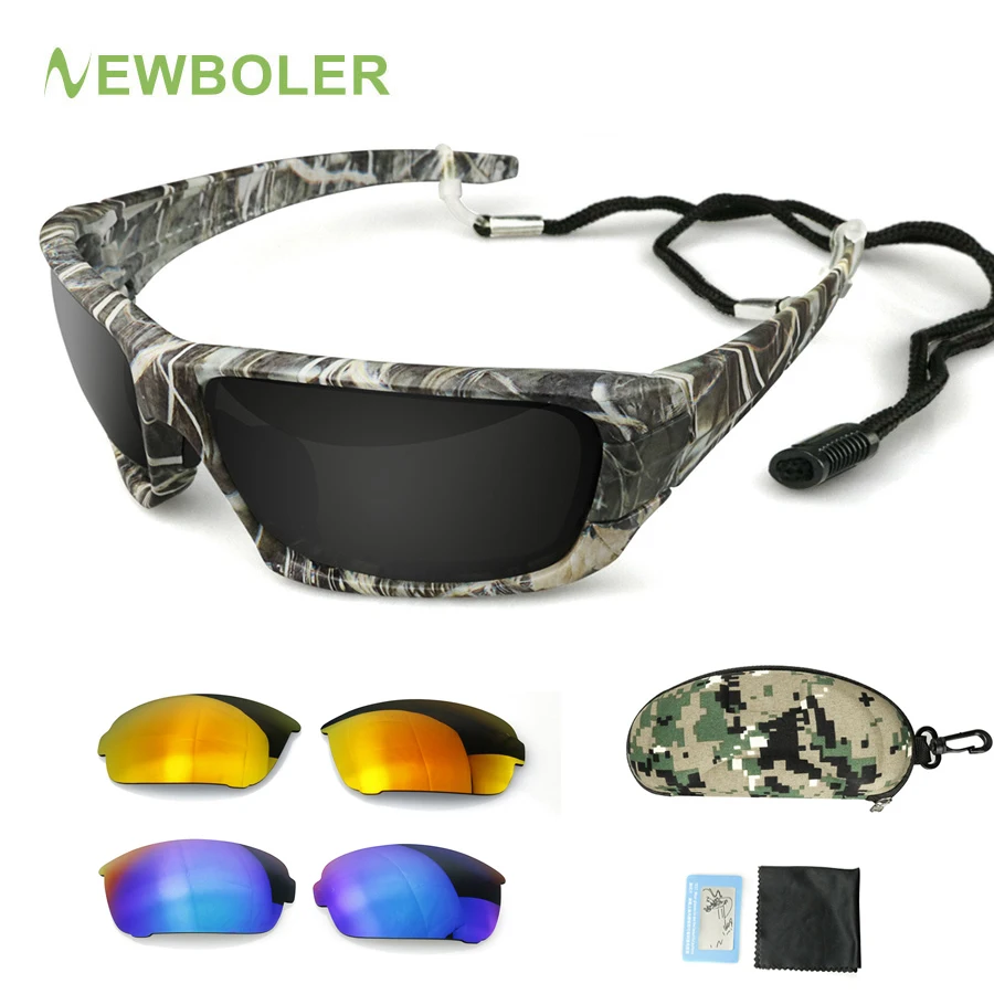 Поляризованные солнцезащитные очки для рыбалки NEWBOLER спортивные в камуфляжной