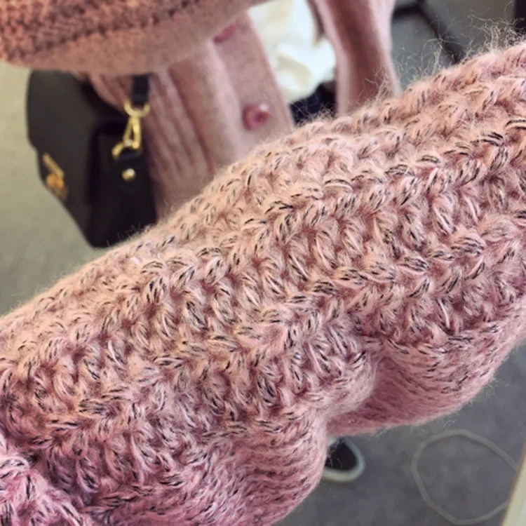 Бесплатная доставка широкий мода длинный участок леди свитер кардиганы женщины