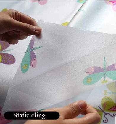 Цветная мультяшная бабочка матовая статическая стеклянная наклейка детская