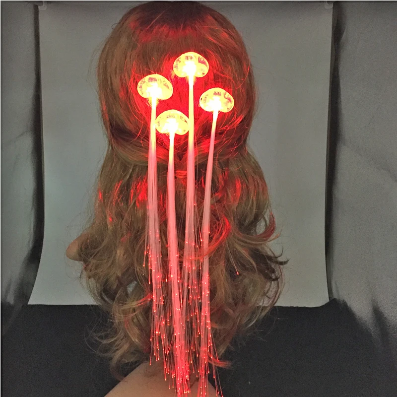 48 шт./лот светодиодная заколка для волос новинка наращивание из оптического