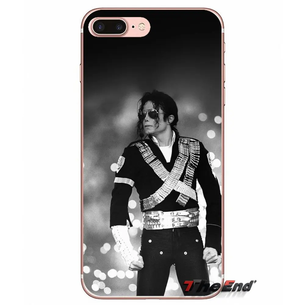 Fondo de Michael Джексон индивидуальная крышка для телефона iPhone X 4 4S 5 5S 5C SE 6 6S 7 8 Plus Samsung