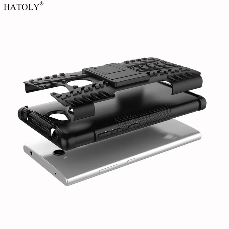 Чехол HATOLY для Sony Xperia L2 силиконовый и пластиковый чехол Kickstand Funda H3311 5 5&quot |