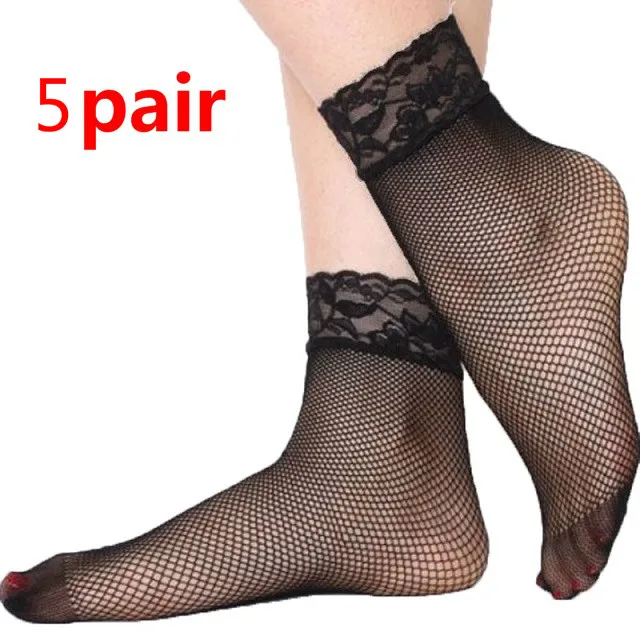 5 Pair 3/5 пар, женские хлопковые носки, короткие летние женские короткие носки, белые, черные нейлоновые сетчатая лодка, носки, тапочки, Chaussette Femme - Цвет: 5 Pair