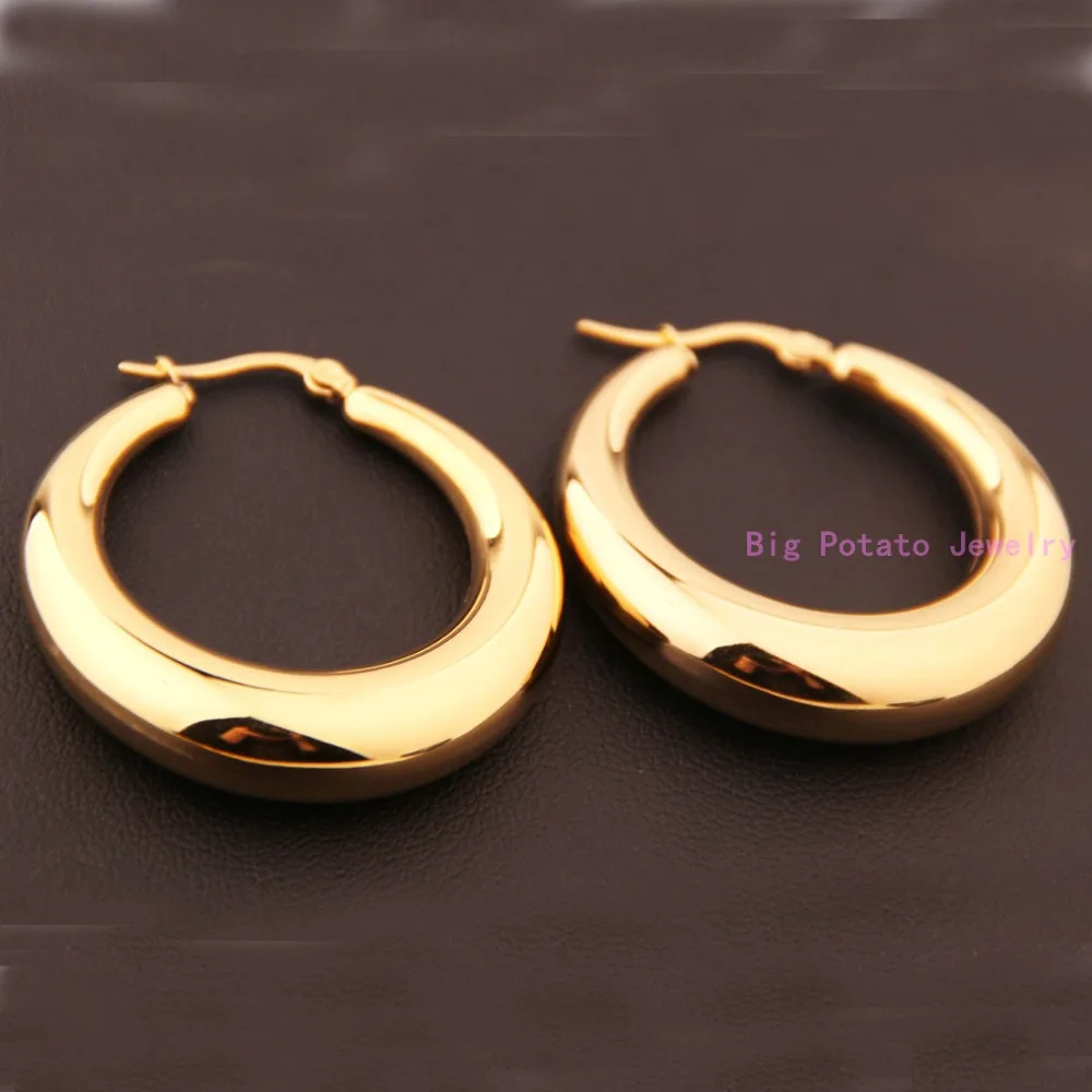 Женские серьги кольца из нержавеющей стали 316L 39 х37 мм|earring genie|earings fashionearring fittings |