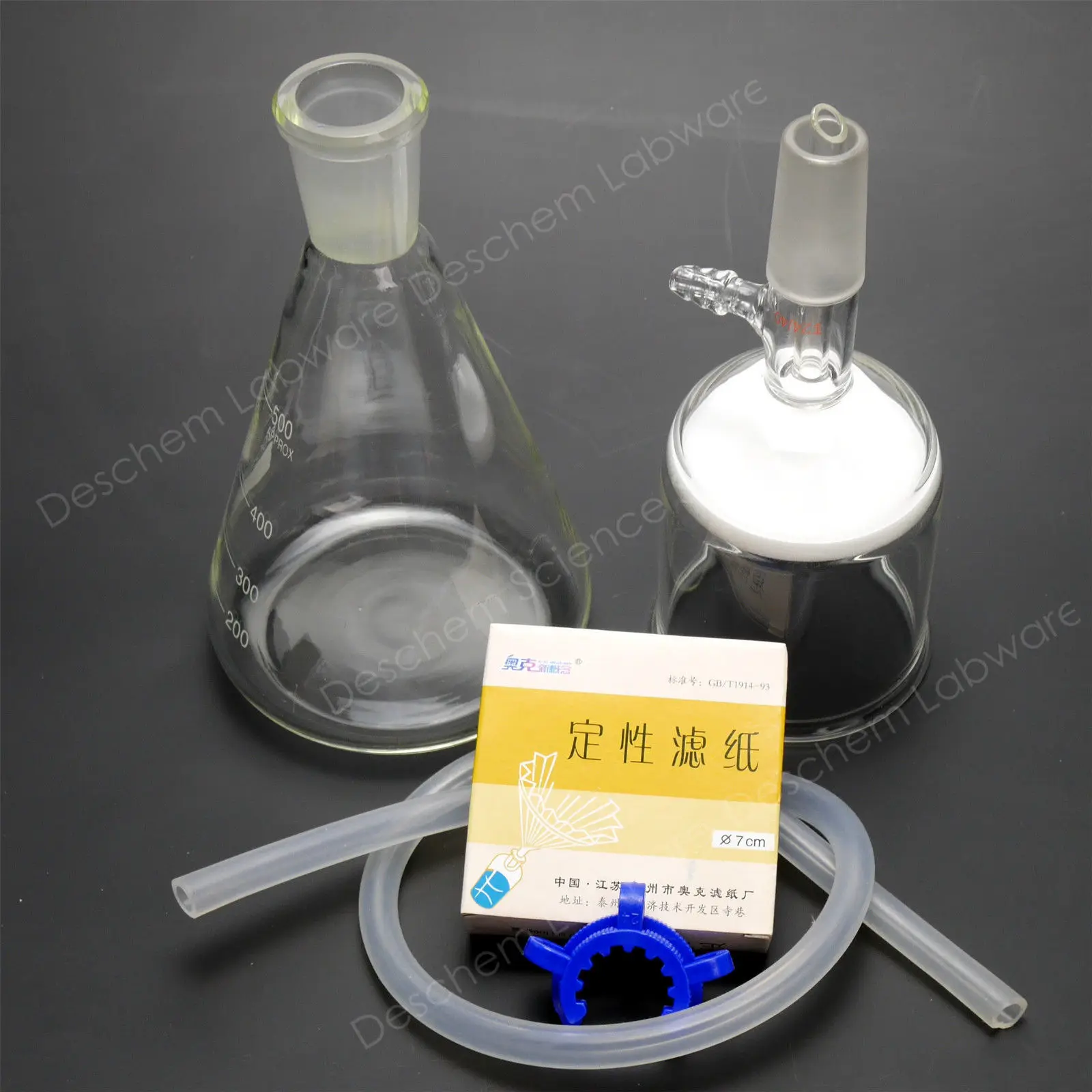 Лабораторная всасывающая фильтрующая установка воронка Buchner 200 мл с фильтрующей