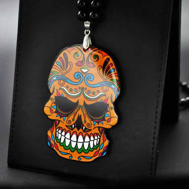Ожерелье с подвеской в виде мексиканского черепа имитацией жемчуга|necklace ornament|gift
