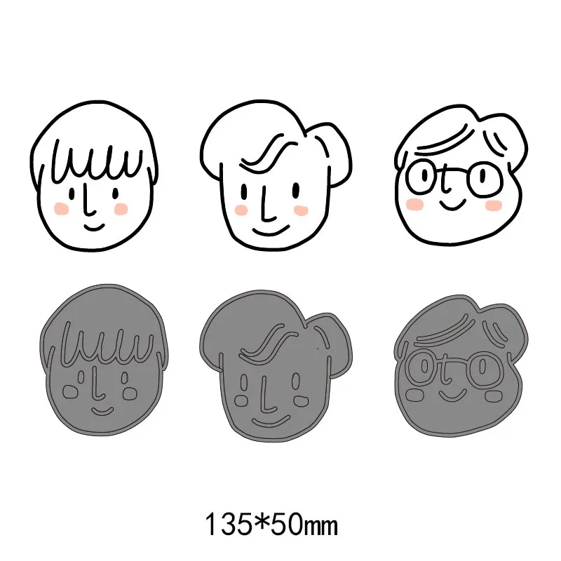 Вырубные штампы Новые милые анимационные человечки Из металла стальные шаблоны Вырубки для самостоятельного изготовления фотоальбома декоративные поделки Тиснение на.