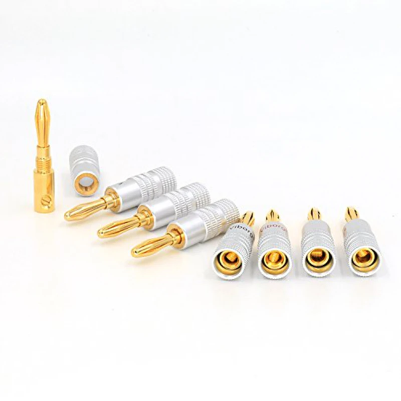 16 шт. позолоченные шурупы с банановым штекером 4 мм 24 к|for cable|cable screwb connector |