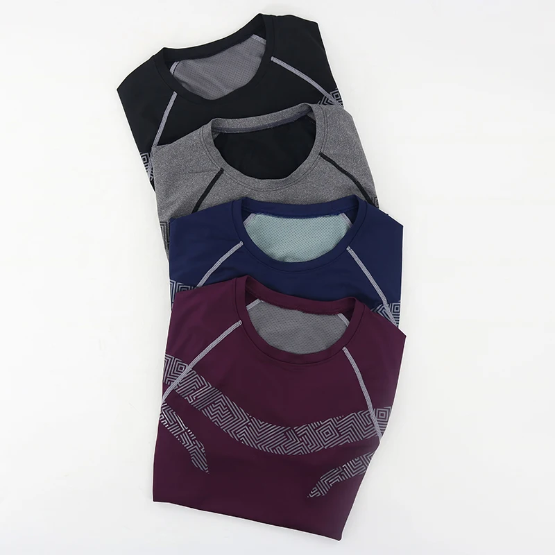 2019 Rashgard рубашка для бега Мужская футболка с коротким рукавом воздухопроницаемые