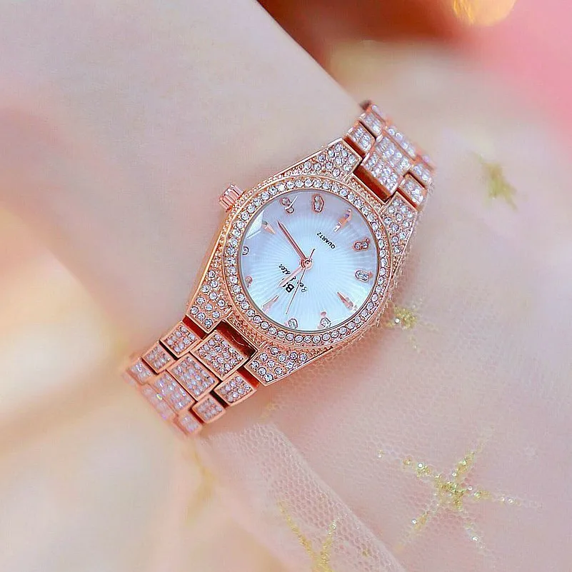 Часы наручные BS женские с золотым наполнителем брендовые Роскошные