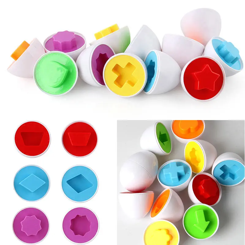 6 шт. Детские одинаковые формы имитация яиц обучающая игрушка умные игровые
